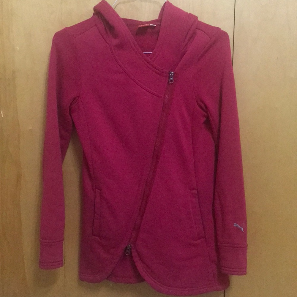 Puma Long Asymmetrical Zip-up Active hoodie